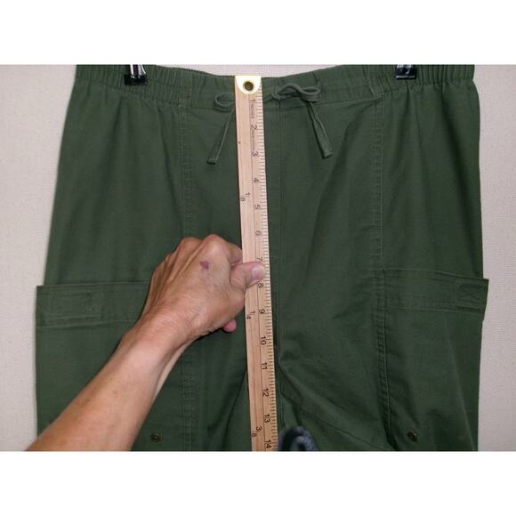 Allison Daley Cargo Capri Military Green Size 12 Casual Beach Errands Travel - Picture 7 of 12